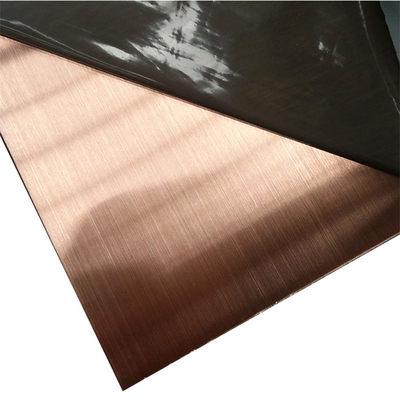 La bobine d'acier inoxydable de Pvd a enduit Rose Golden Mirror Pvdf Pe titanique en bronze